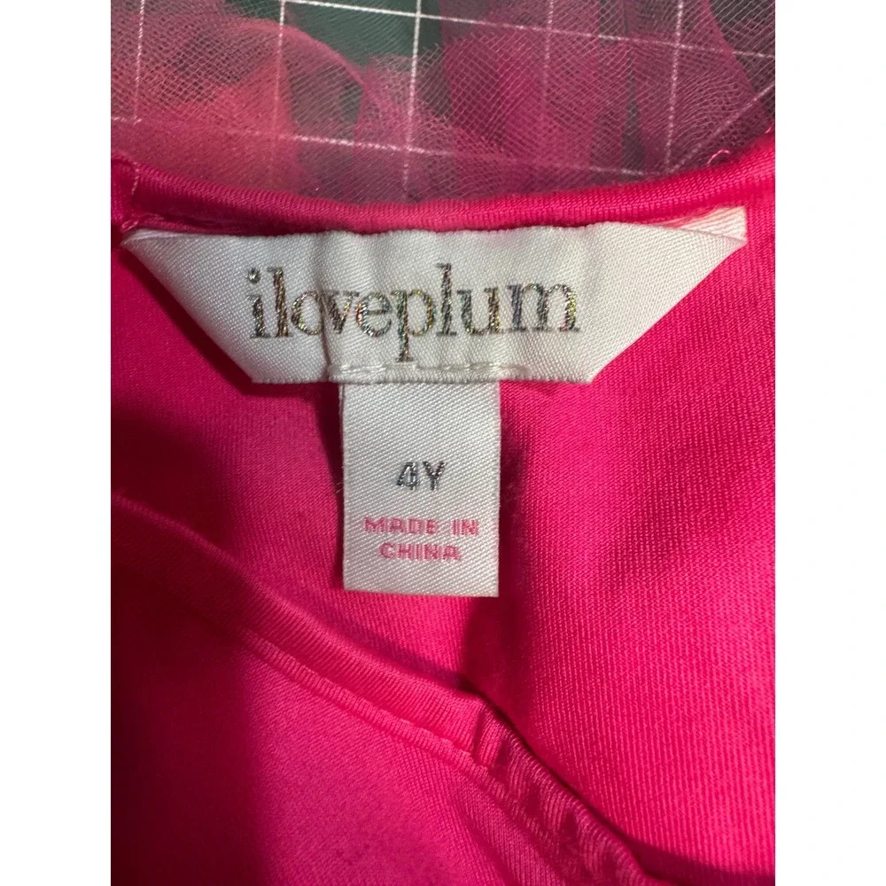 Iloveplum Girls Hot Pink Tulle Tutu Dress Sleeveless Ballet Leotard 4Y